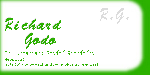 richard godo business card