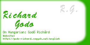 richard godo business card